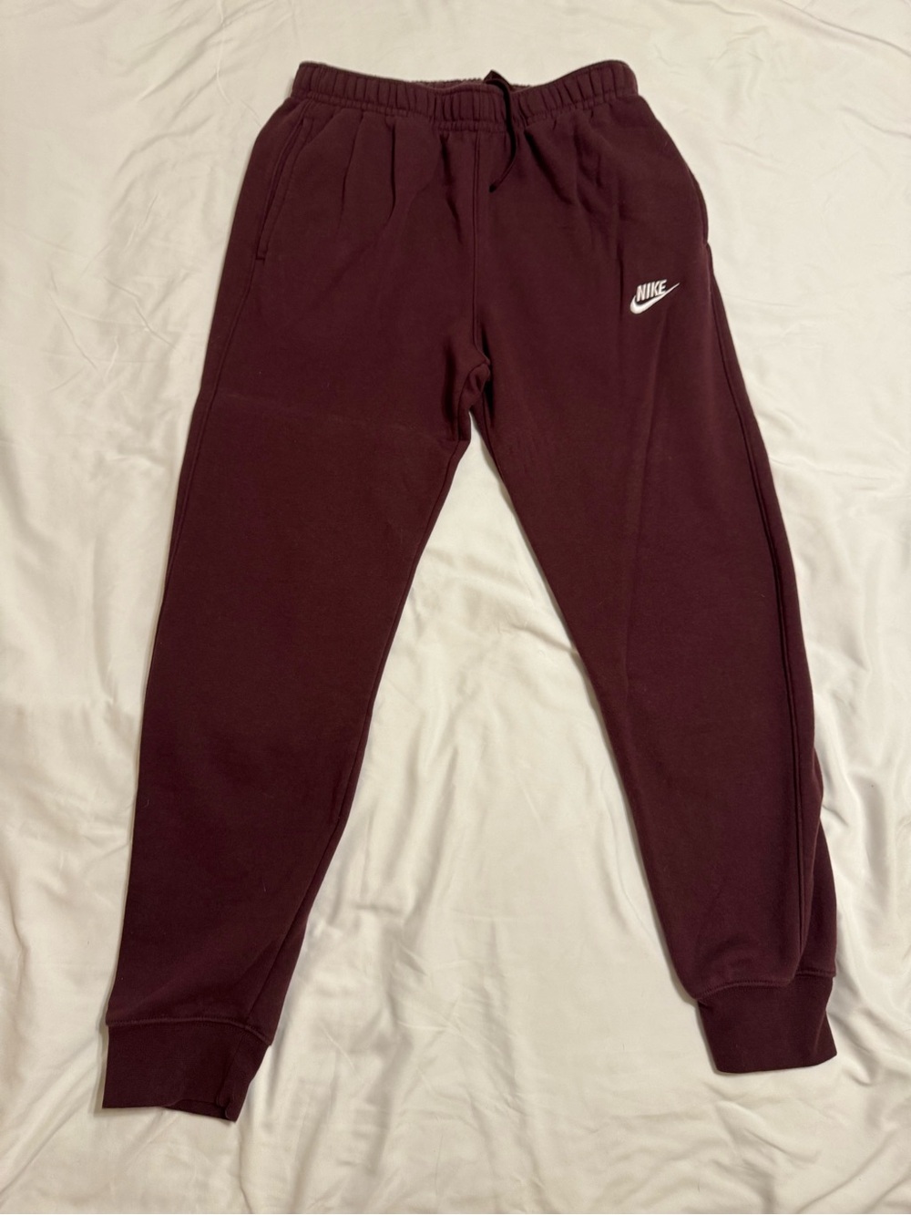 Nike Men's Burgundy Fleece Joggers